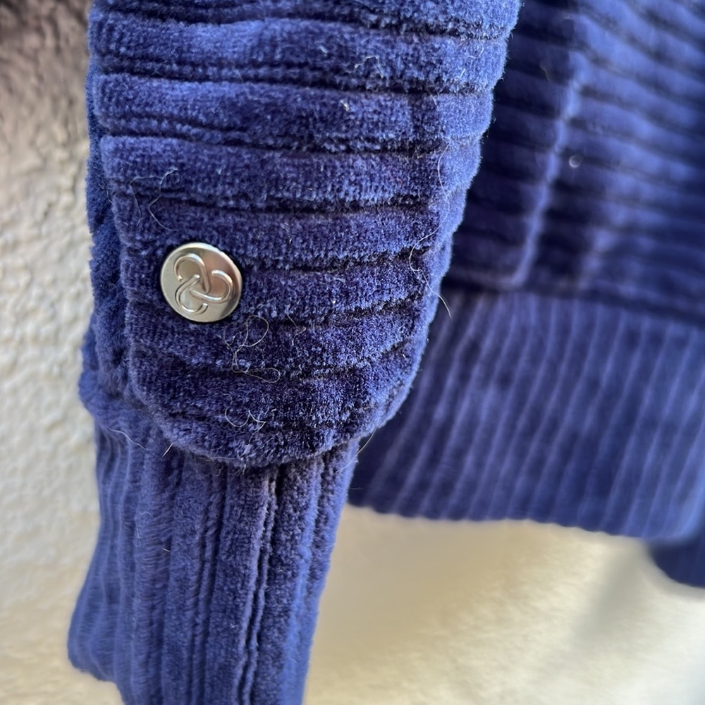 Zella Plush Corduroy Hoodie in Navy Peacoat NWT Size XS - Picture 12 of 12